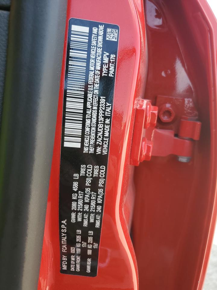 2023 Jeep Renegade Latitude VIN: ZACNJDB13PPP23391 Lot: 72031145