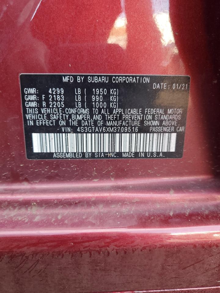 2021 Subaru Impreza Premium VIN: 4S3GTAV6XM3709516 Lot: 80429885