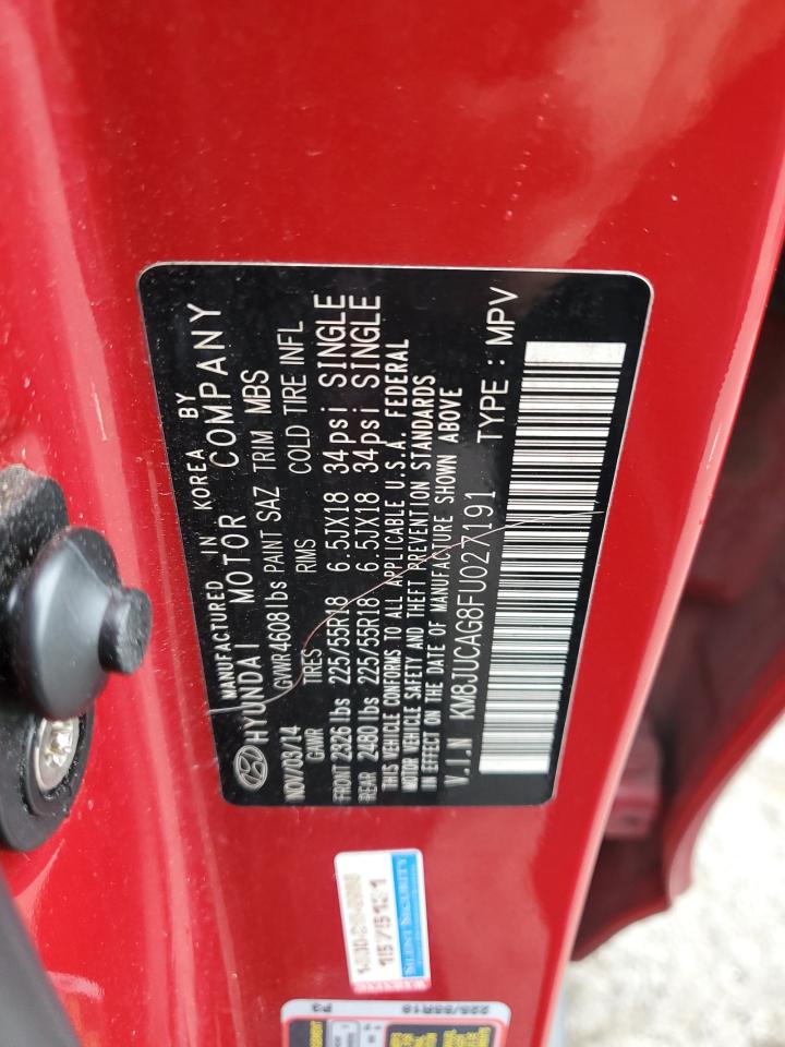 2015 Hyundai Tucson Limited VIN: KM8JUCAG8FU027191 Lot: 81816065