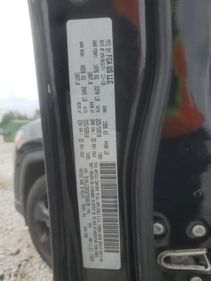 2019 Jeep Compass Latitude VIN: 3C4NJCBB3KT658159 Lot: 71187235