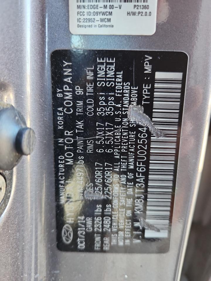 2015 Hyundai Tucson Gls VIN: KM8JT3AF6FU025644 Lot: 84283675