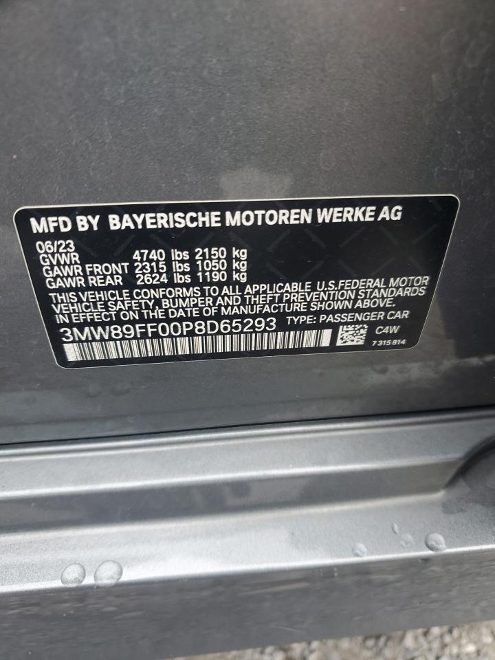 2023 BMW 330Xi VIN: 3MW89FF00P8D65293 Lot: 81683585