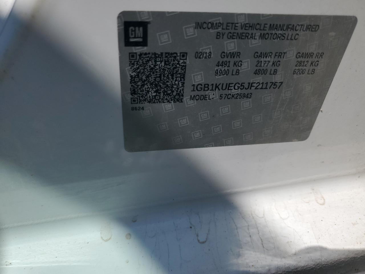 2018 Chevrolet Silverado K2500 Heavy Duty VIN: 1GB1KUEG5JF211757 Lot: 81308165