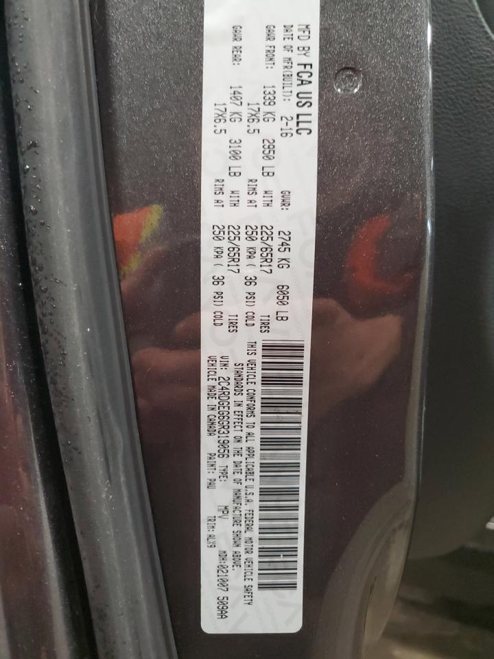 2016 Dodge Grand Caravan R/T VIN: 2C4RDGEG6GR319056 Lot: 81267845