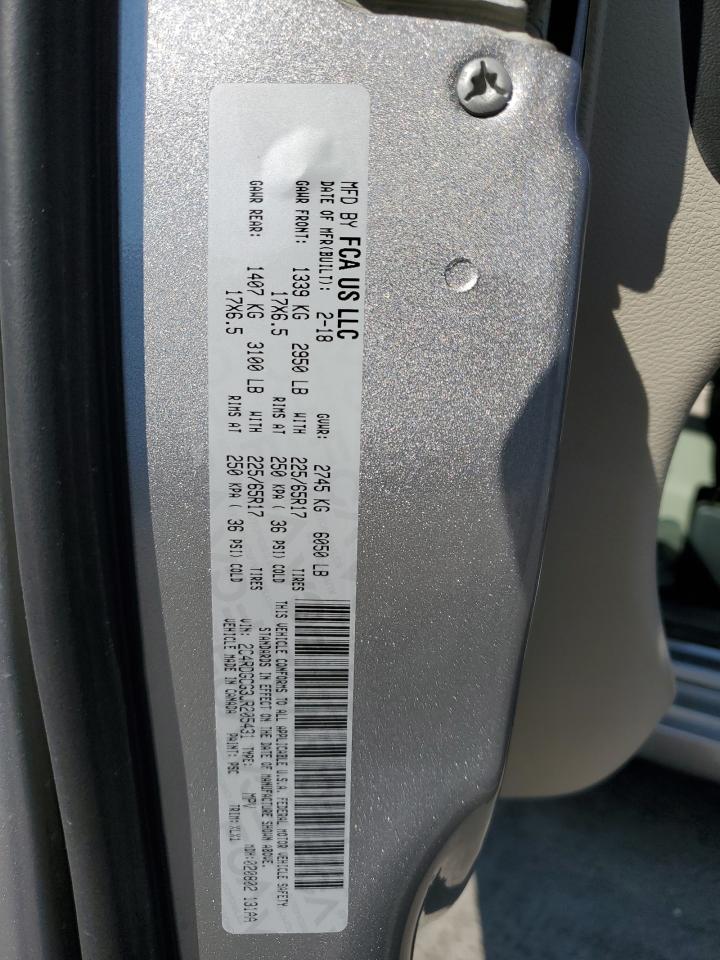 2018 Dodge Grand Caravan Sxt VIN: 2C4RDGCG3JR205431 Lot: 81589715