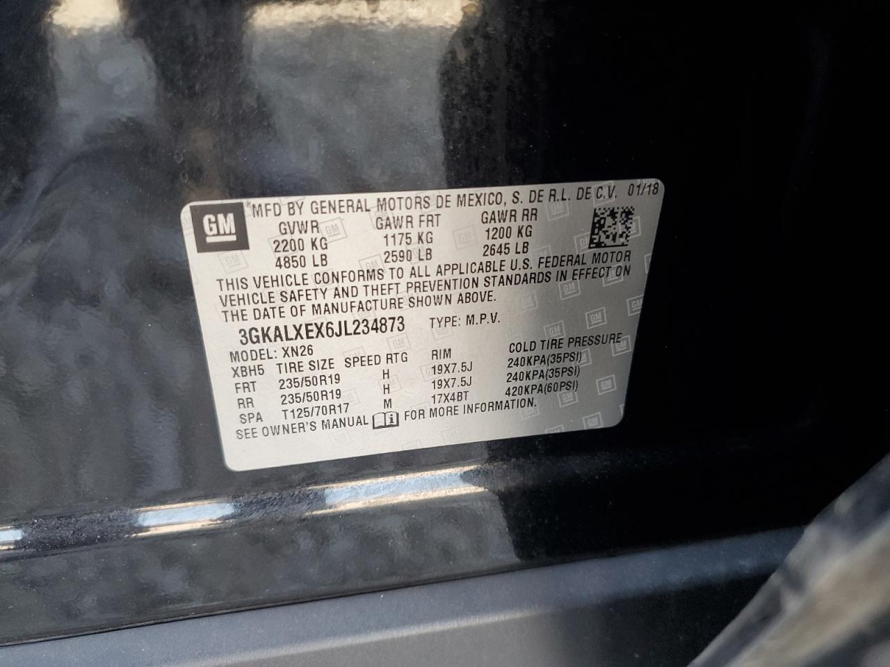 2018 GMC Terrain Denali VIN: 3GKALXEX6JL234873 Lot: 81373375