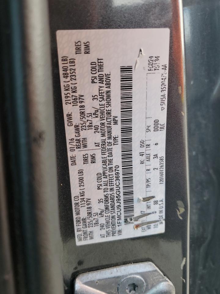 2016 Ford Escape Titanium VIN: 1FMCU9J95GUC36970 Lot: 81333855