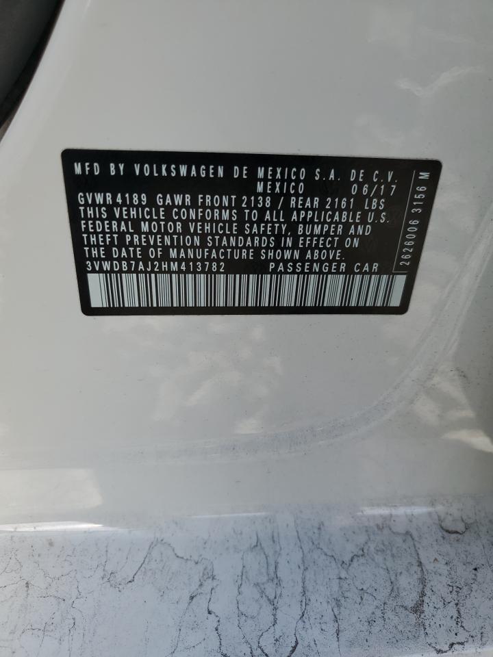 2017 Volkswagen Jetta Se VIN: 3VWDB7AJ2HM413782 Lot: 84759405