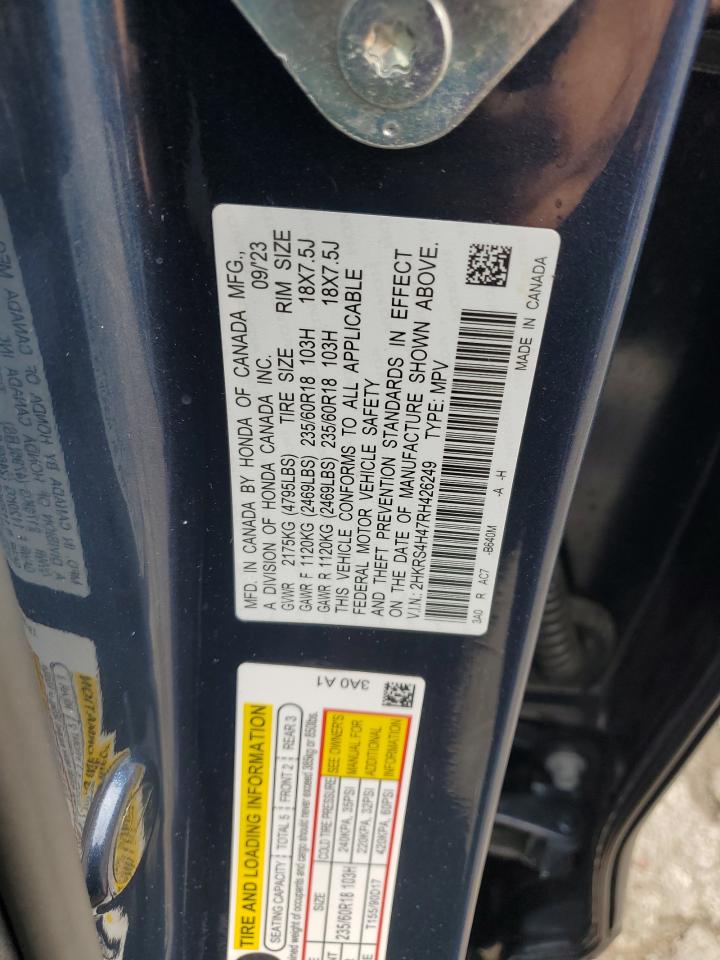 2024 Honda Cr-V Ex VIN: 2HKRS4H47RH426249 Lot: 83860455