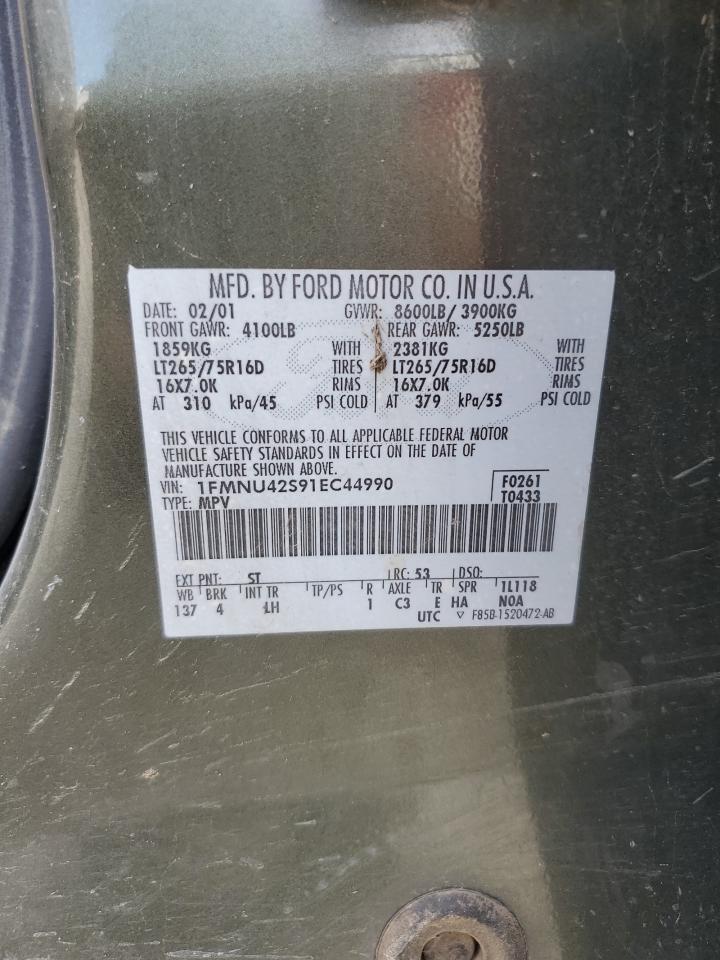 2001 Ford Excursion Limited VIN: 1FMNU42S91EC44990 Lot: 71247905