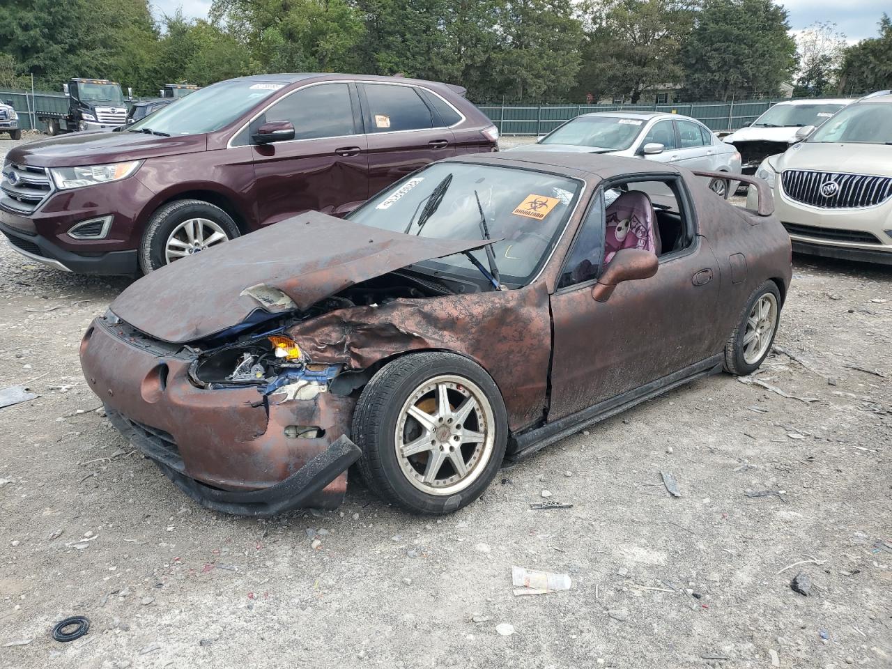 1993 HONDA CRX ORANGE VIN: JHMEG1146PS000185