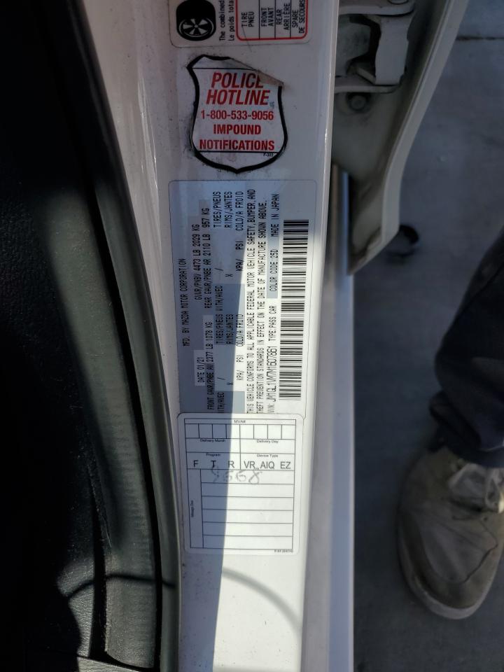 2021 Mazda 6 Touring VIN: JM1GL1VM7M1607861 Lot: 71864415