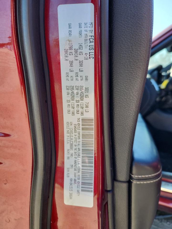 2018 Dodge Durango Srt VIN: 1C4SDJGJ0JC386601 Lot: 69832315