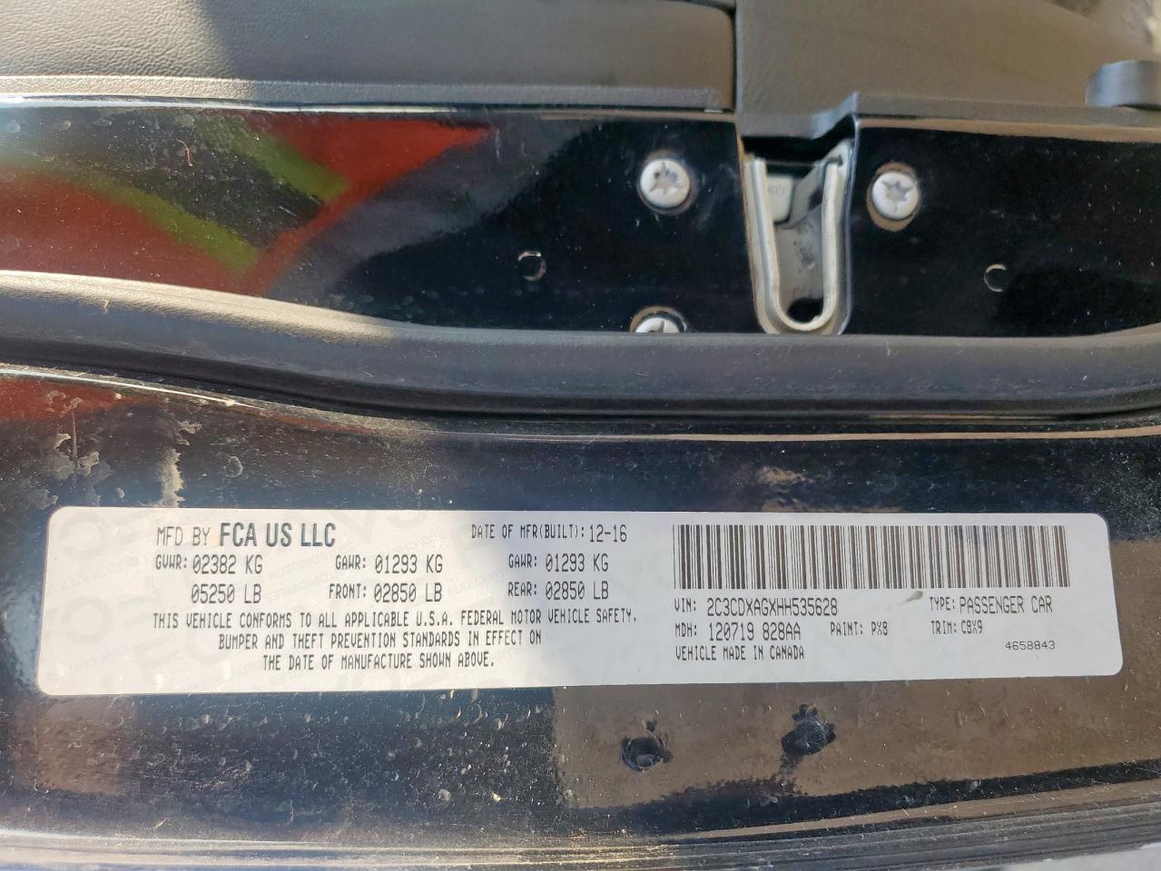 2017 Dodge Charger Police VIN: 2C3CDXAGXHH535628 Lot: 80752635