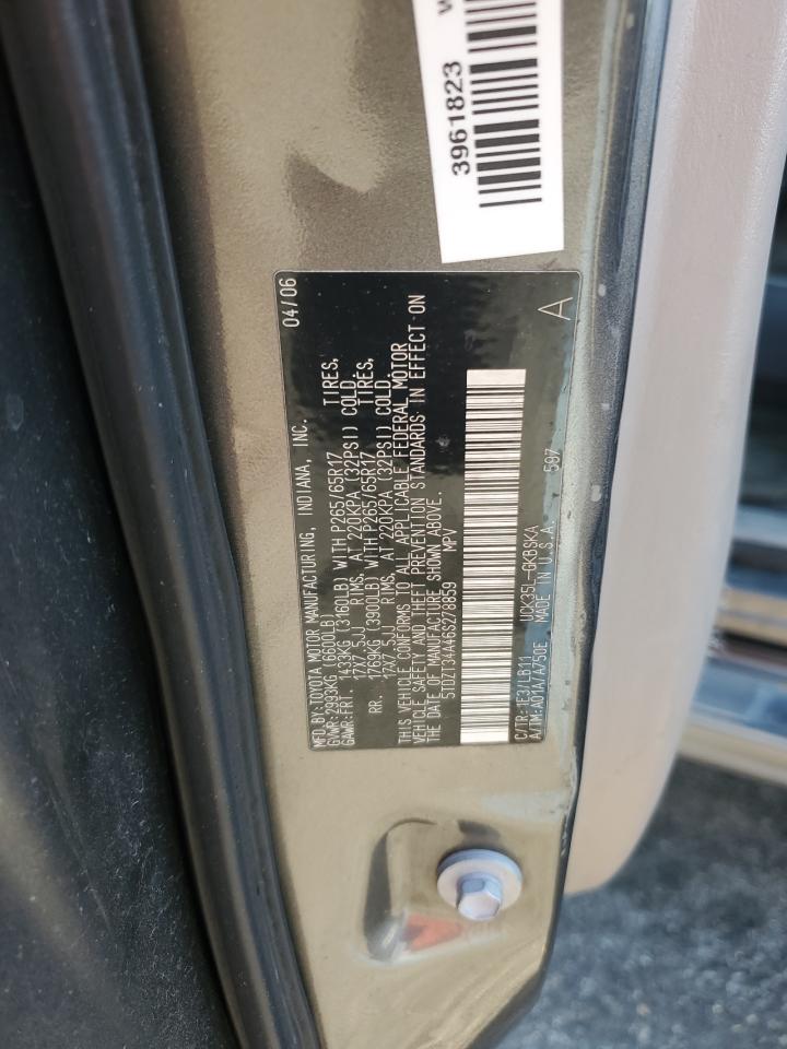 2006 Toyota Sequoia Sr5 VIN: 5TDZT34A46S278859 Lot: 84709065