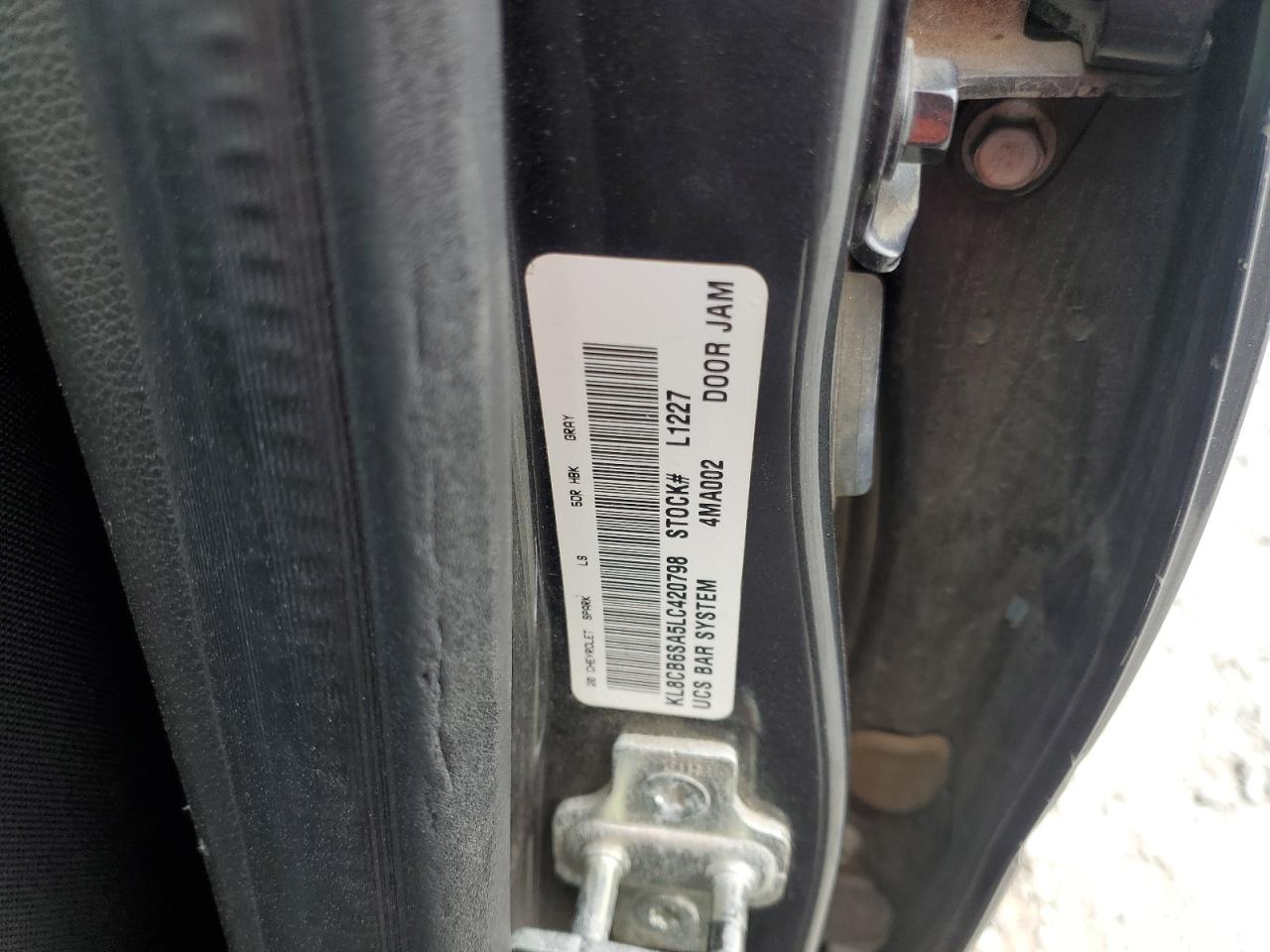 2020 Chevrolet Spark Ls VIN: KL8CB6SA5LC420798 Lot: 71602475