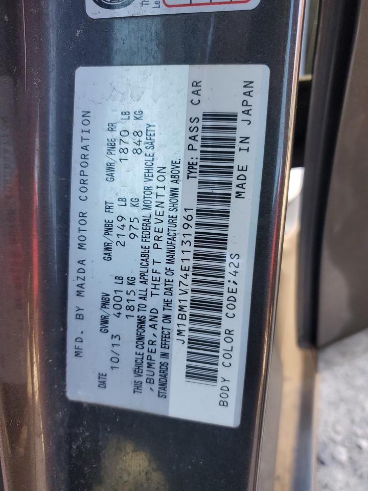 2014 Mazda 3 Touring VIN: JM1BM1V74E1131961 Lot: 71840125