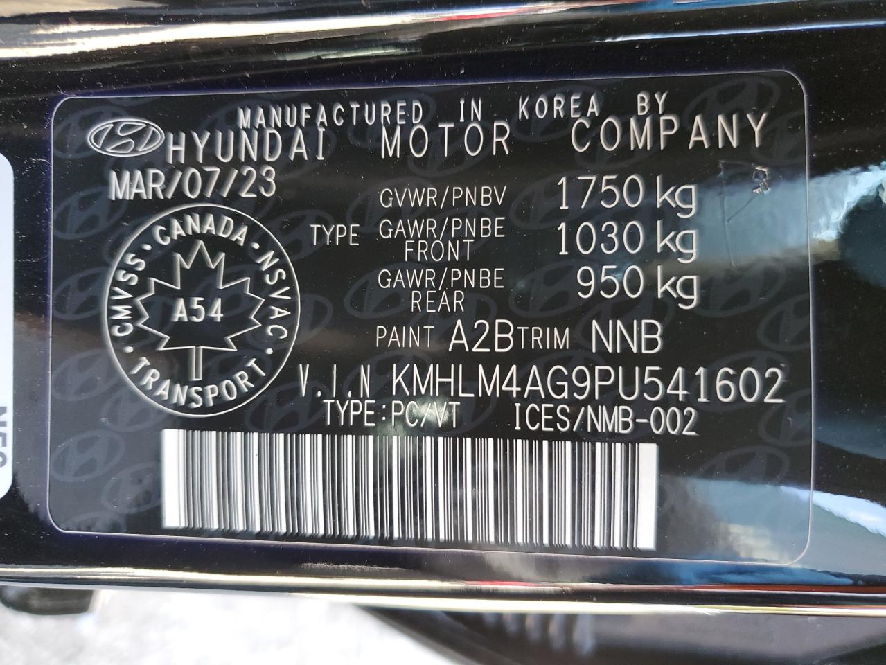 2023 Hyundai Elantra Sel VIN: KMHLM4AG9PU541602 Lot: 84413455