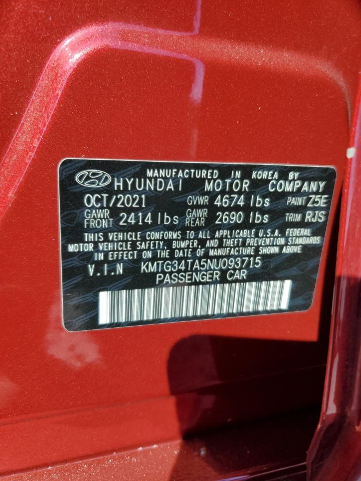 2022 Genesis G70 Base VIN: KMTG34TA5NU093715 Lot: 71250895