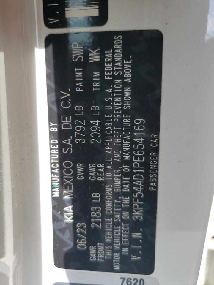 2023 Kia Forte Gt Line VIN: 3KPF54AD1PE654169 Lot: 84023325