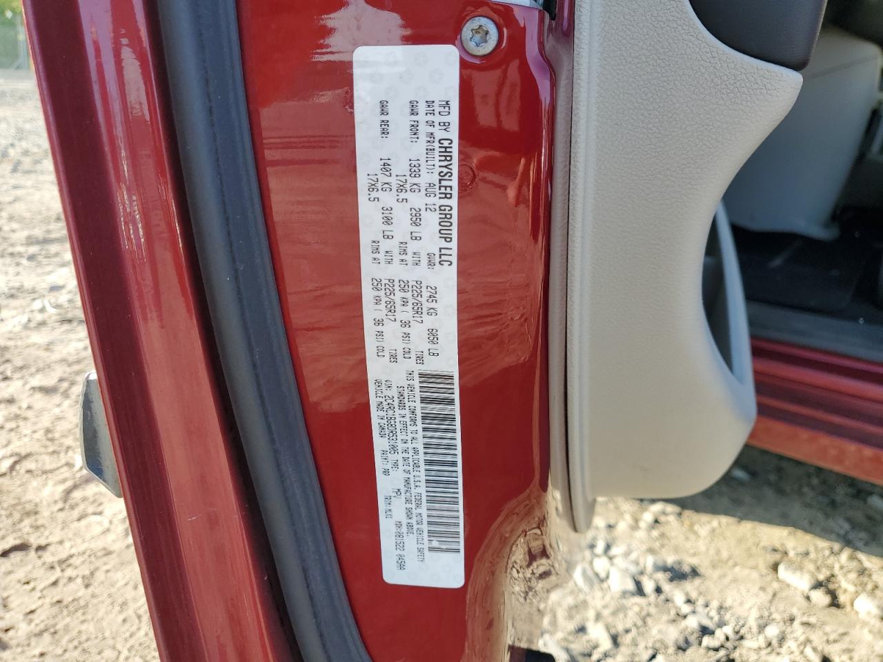 2013 Chrysler Town & Country Touring VIN: 2C4RC1BG8DR531005 Lot: 80696815