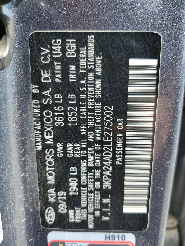 2020 Kia Rio Lx VIN: 3KPA24AD2LE275002 Lot: 83875105