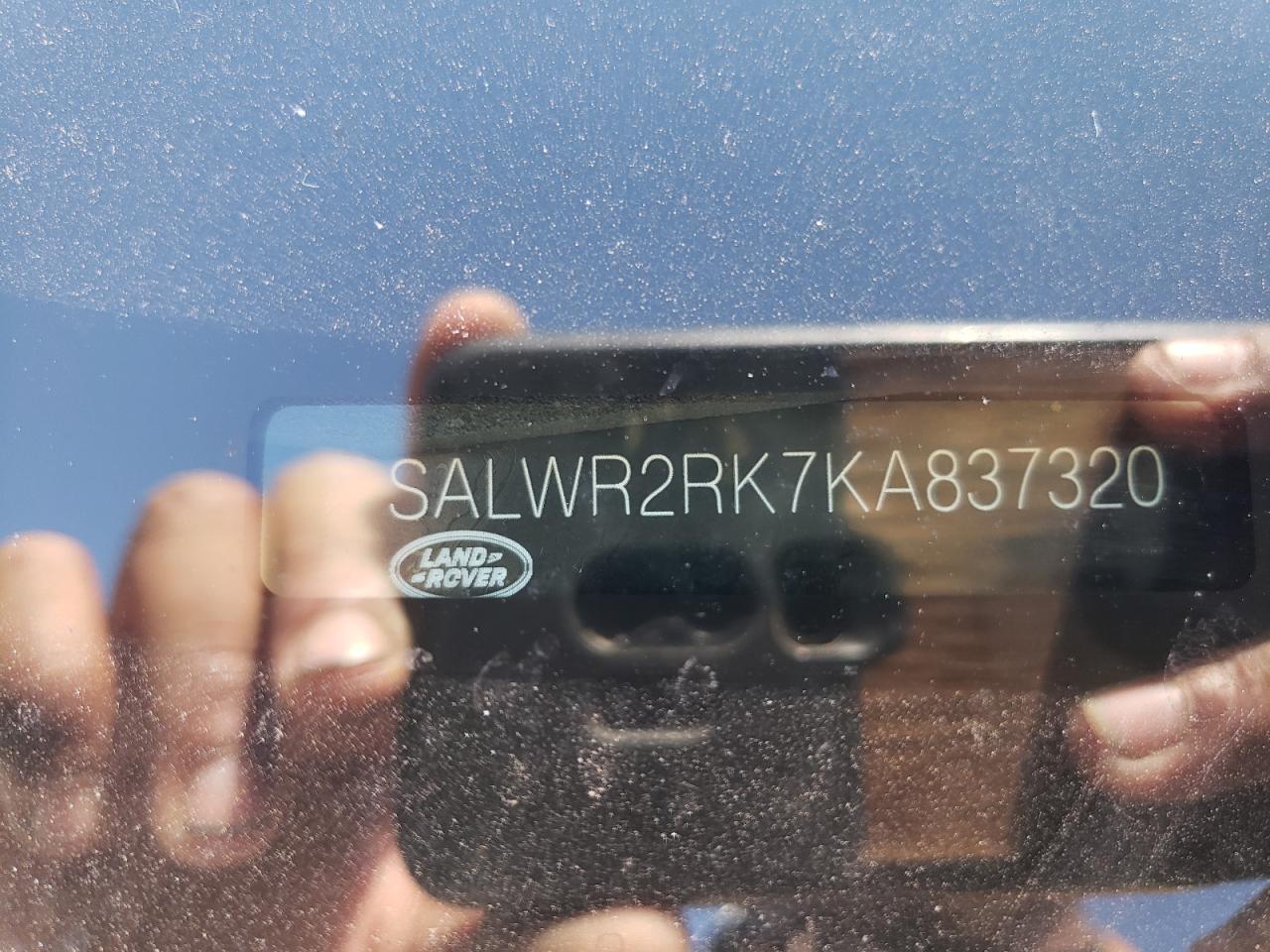 2019 Land Rover Range Rover Sport Hse VIN: SALWR2RK7KA837320 Lot: 84269945