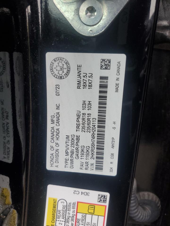 2024 Honda Cr-V Exl VIN: 2HKRS6H74RH204113 Lot: 81650895