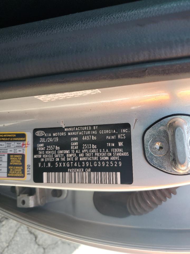 2020 Kia Optima Lx VIN: 5XXGT4L39LG392529 Lot: 83802665