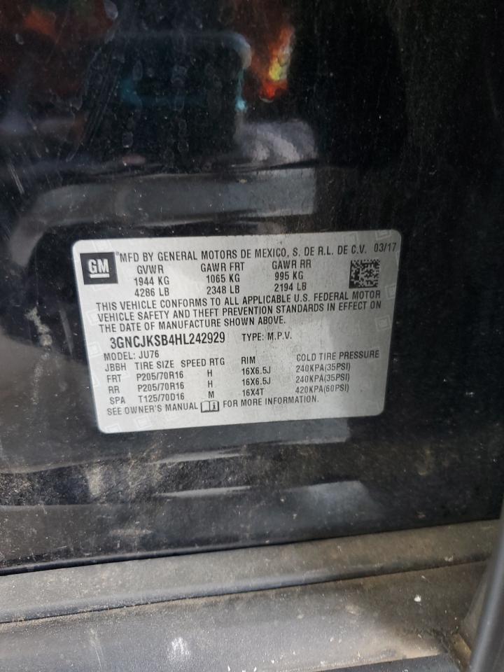 2017 Chevrolet Trax Ls VIN: 3GNCJKSB4HL242929 Lot: 80719905