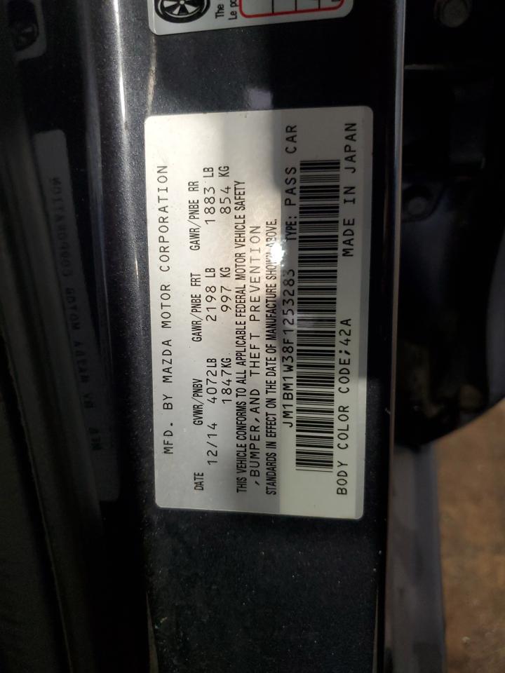 2015 Mazda 3 Grand Touring VIN: JM1BM1W38F1253283 Lot: 82096215