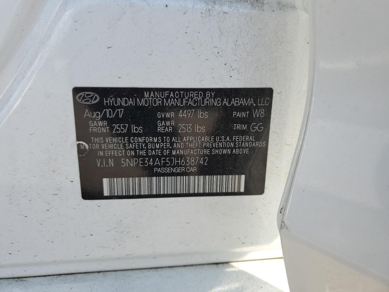 2018 Hyundai Sonata Sport VIN: 5NPE34AF5JH638742 Lot: 81872585