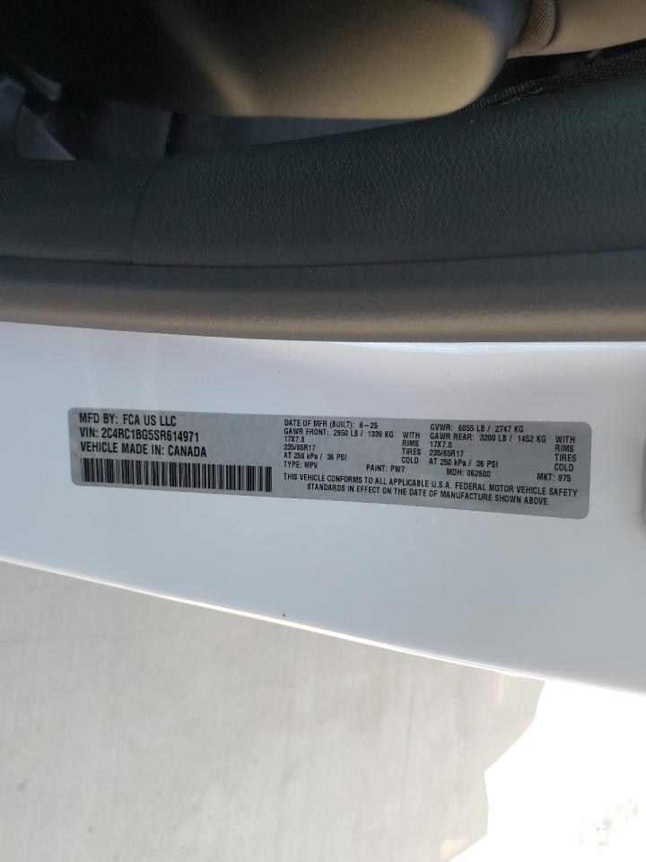 2025 Chrysler Pacifica Select VIN: 2C4RC1BG5SR614971 Lot: 80109625