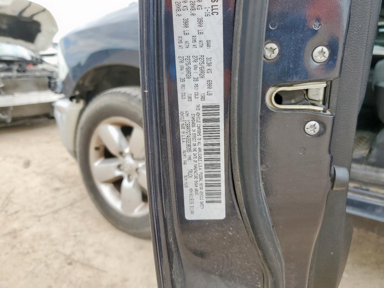 2016 Ram 1500 Slt VIN: 1C6RR7GT4GS238395 Lot: 81646775