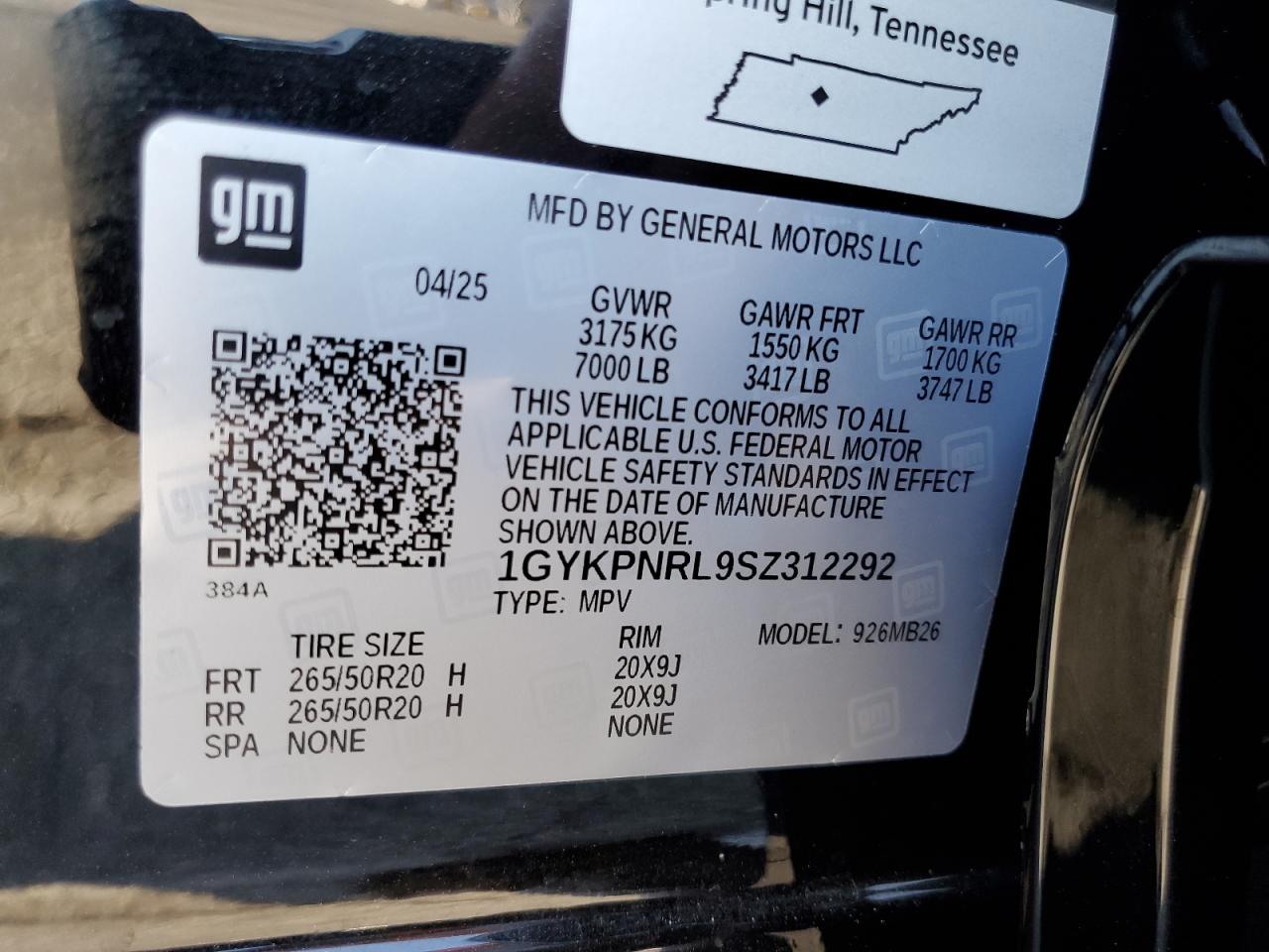 2025 Cadillac Lyriq Luxury VIN: 1GYKPNRL9SZ312292 Lot: 80700335