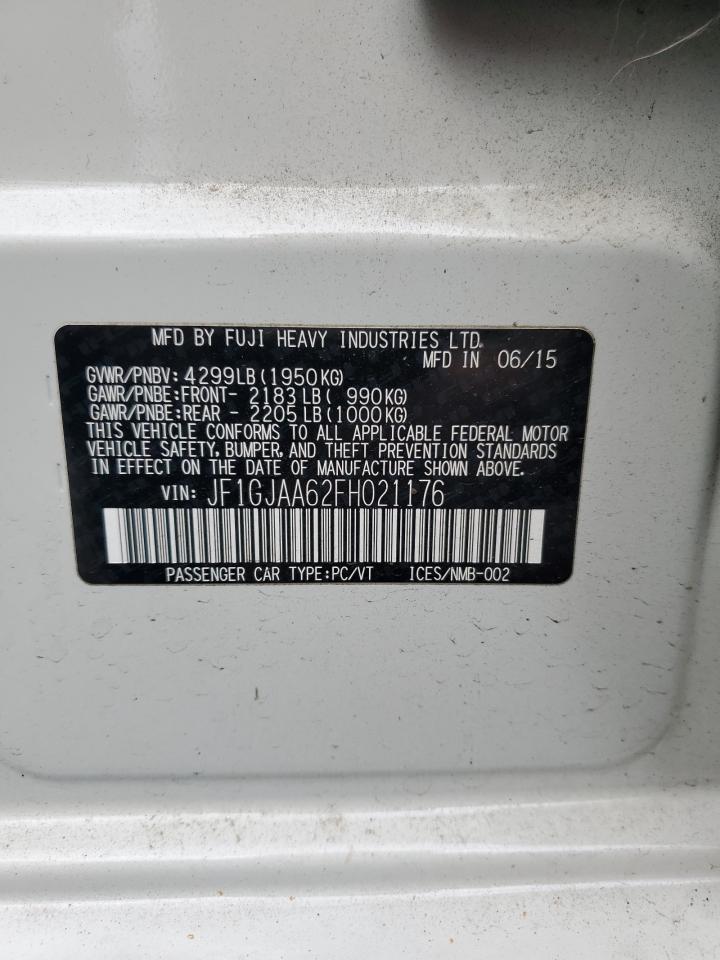 2015 Subaru Impreza VIN: JF1GJAA62FH021176 Lot: 72037455