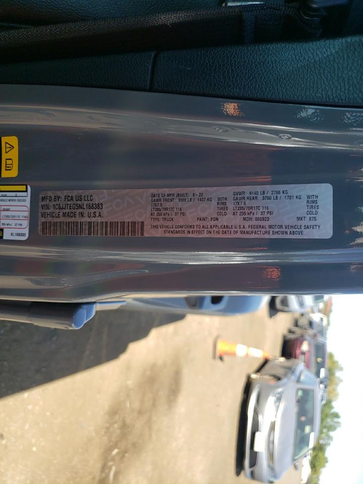 2022 Jeep Gladiator Mojave VIN: 1C6JJTEG5NL168383 Lot: 81017815