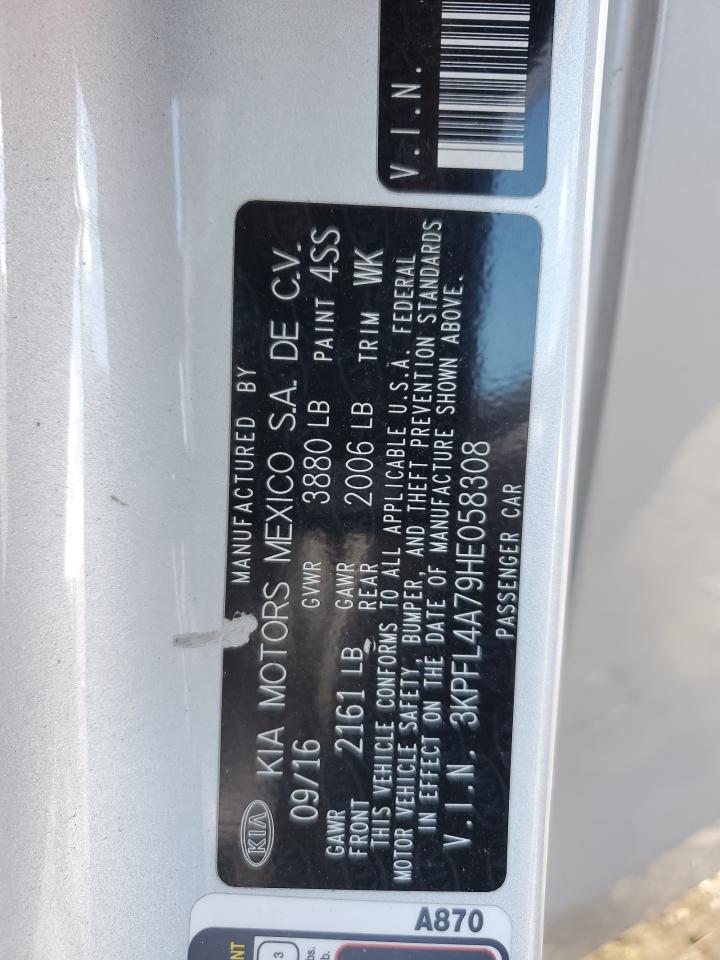 2017 Kia Forte Lx VIN: 3KPFL4A79HE058308 Lot: 70982715