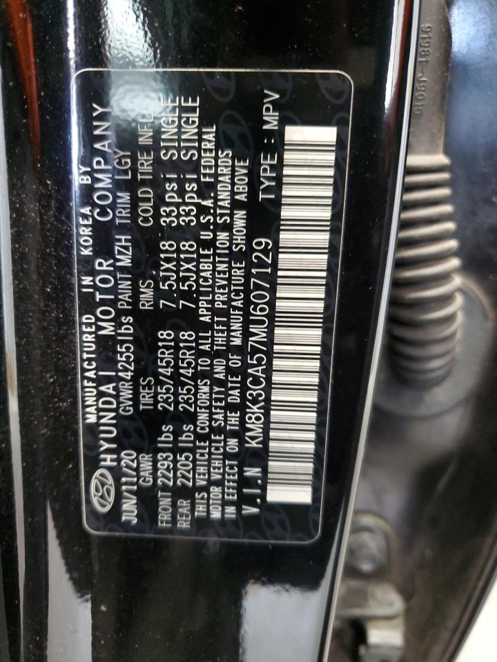 2021 Hyundai Kona Limited VIN: KM8K3CA57MU607129 Lot: 81685975