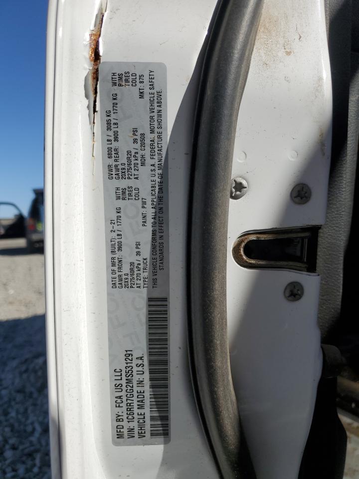 2021 Ram 1500 Classic Slt VIN: 1C6RR7GG2MS531291 Lot: 82065645