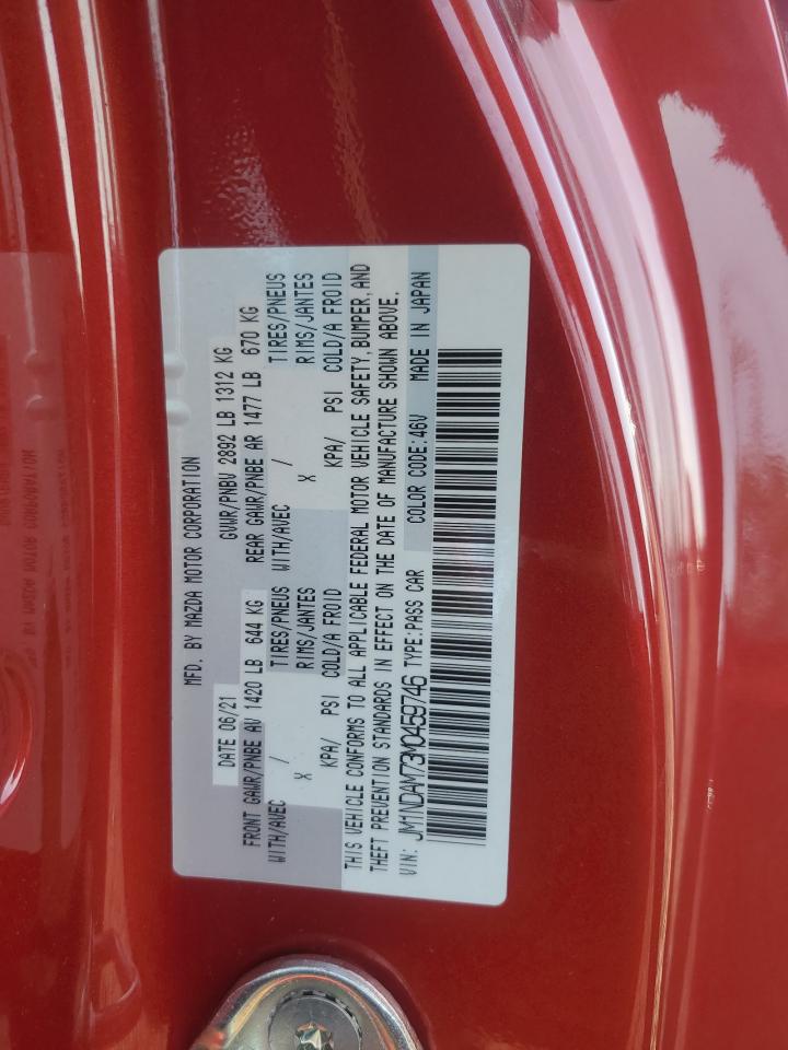 2021 Mazda Mx-5 Miata Grand Touring VIN: JM1NDAM73M0459746 Lot: 71677105