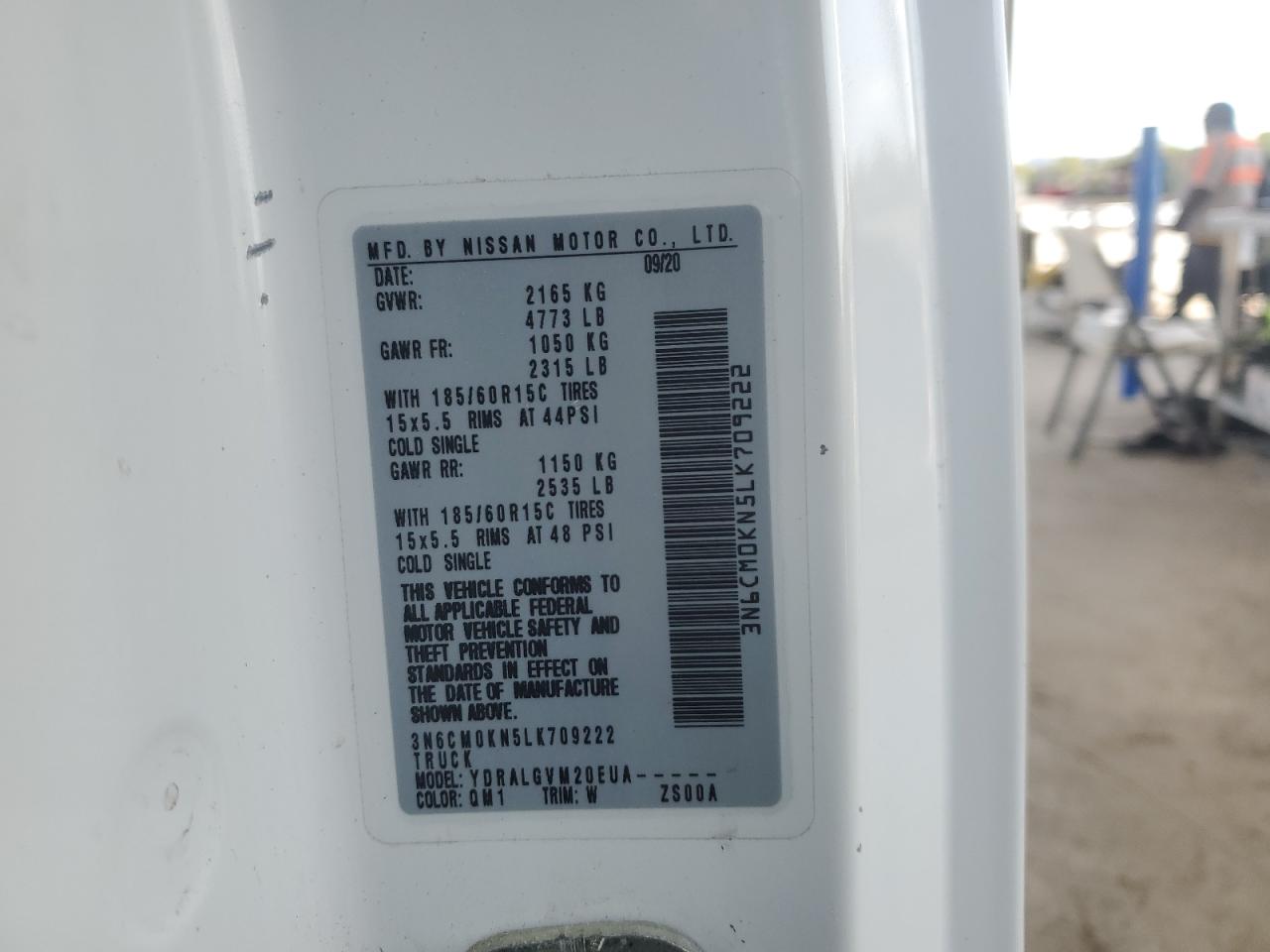 2020 Nissan Nv200 2.5S VIN: 3N6CM0KN5LK709222 Lot: 80443615