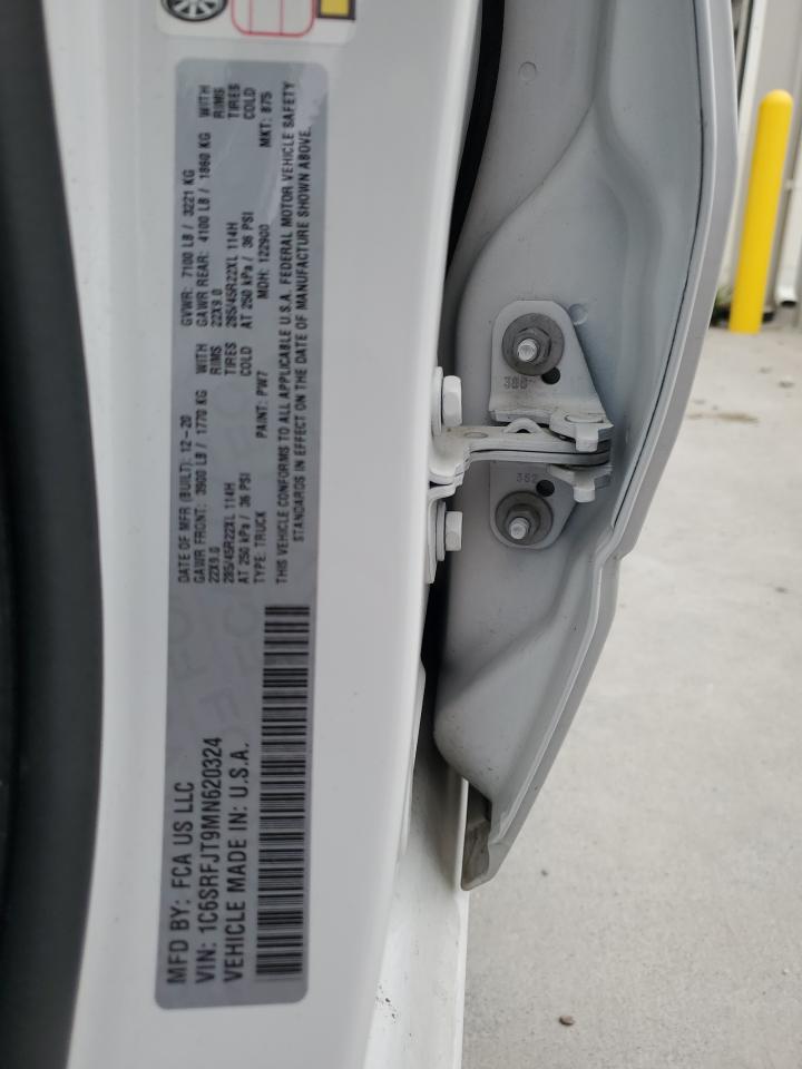 2021 Ram 1500 Laramie VIN: 1C6SRFJT9MN620324 Lot: 84646625