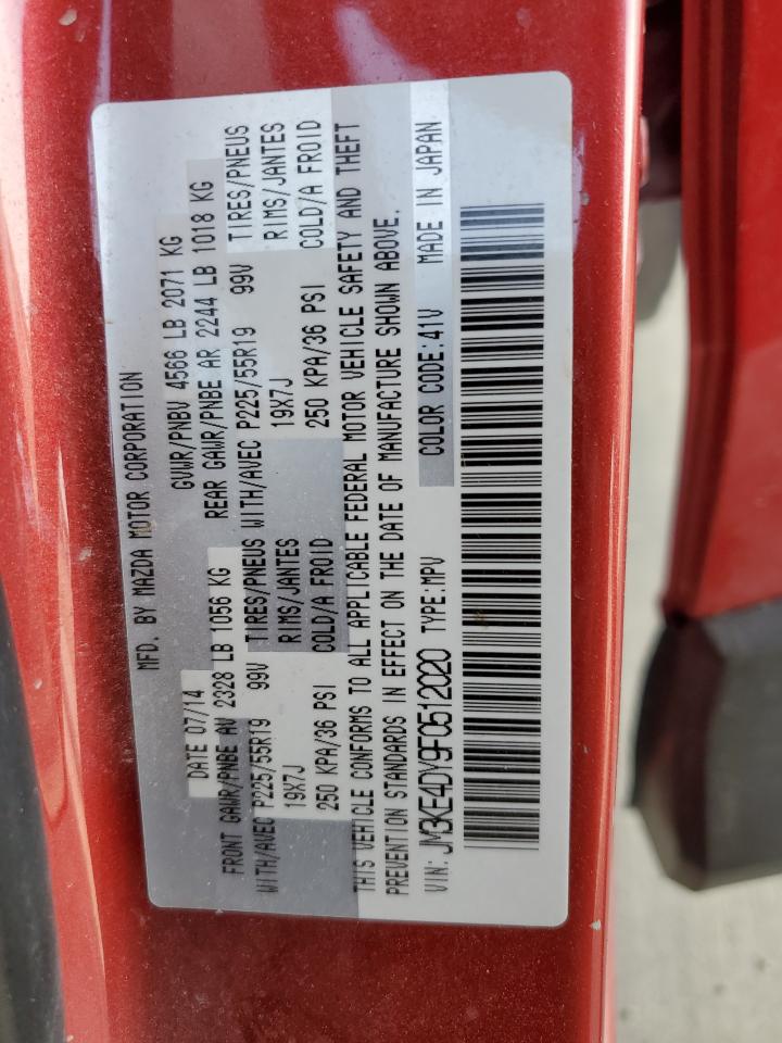 2015 Mazda Cx-5 Gt VIN: JM3KE4DY9F0512020 Lot: 80034595