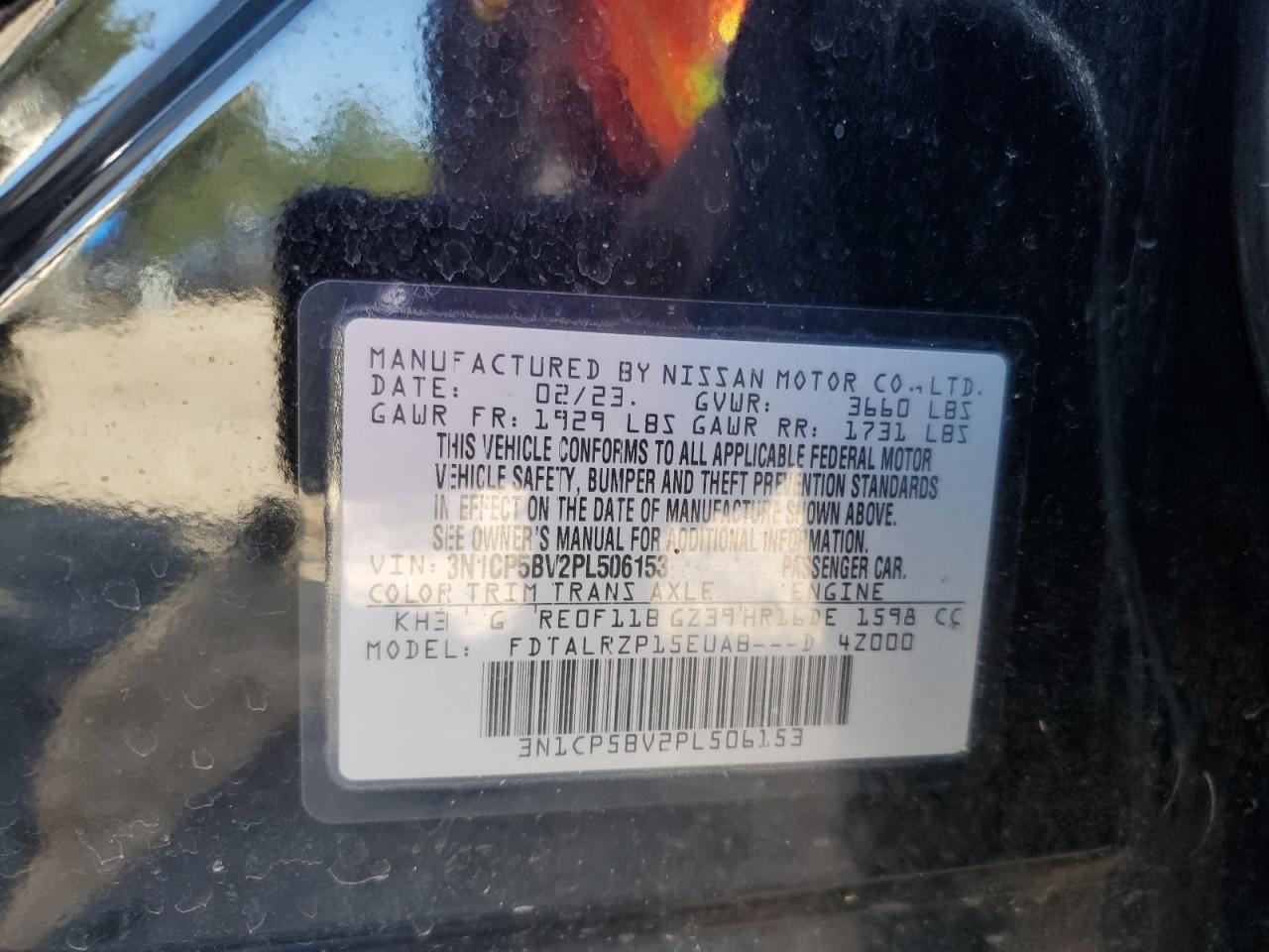 2023 Nissan Kicks S VIN: 3N1CP5BV2PL506153 Lot: 84465665