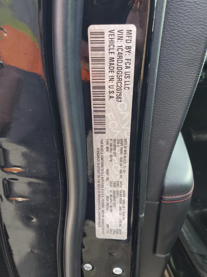 2024 Dodge Durango Gt VIN: 1C4RDJDG5RC207567 Lot: 80162505