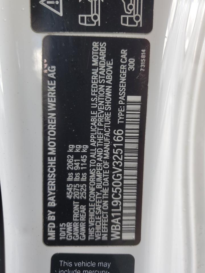 2016 BMW 228 Xi Sulev VIN: WBA1L9C50GV325166 Lot: 70725345