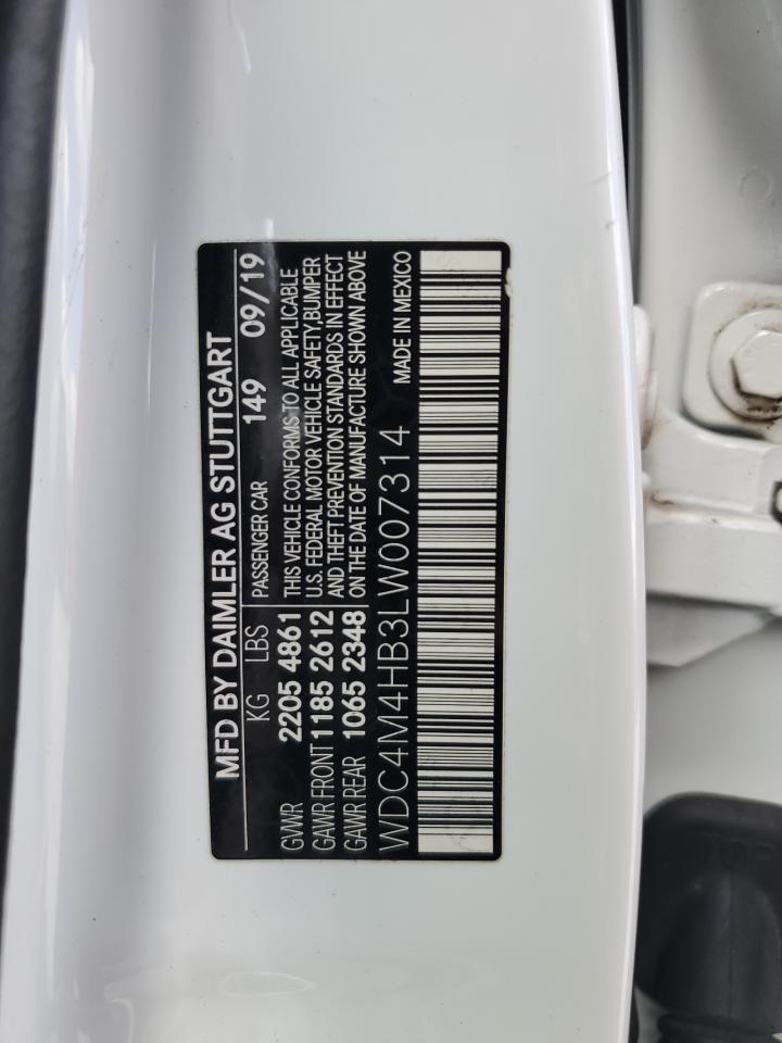 2020 Mercedes-Benz Glb 250 4Matic VIN: WDC4M4HB3LW007314 Lot: 71177985