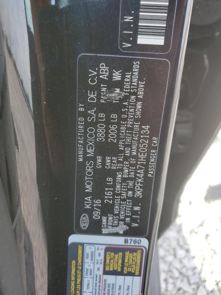 2017 Kia Forte Lx VIN: 3KPFK4A71HE052134 Lot: 81054675