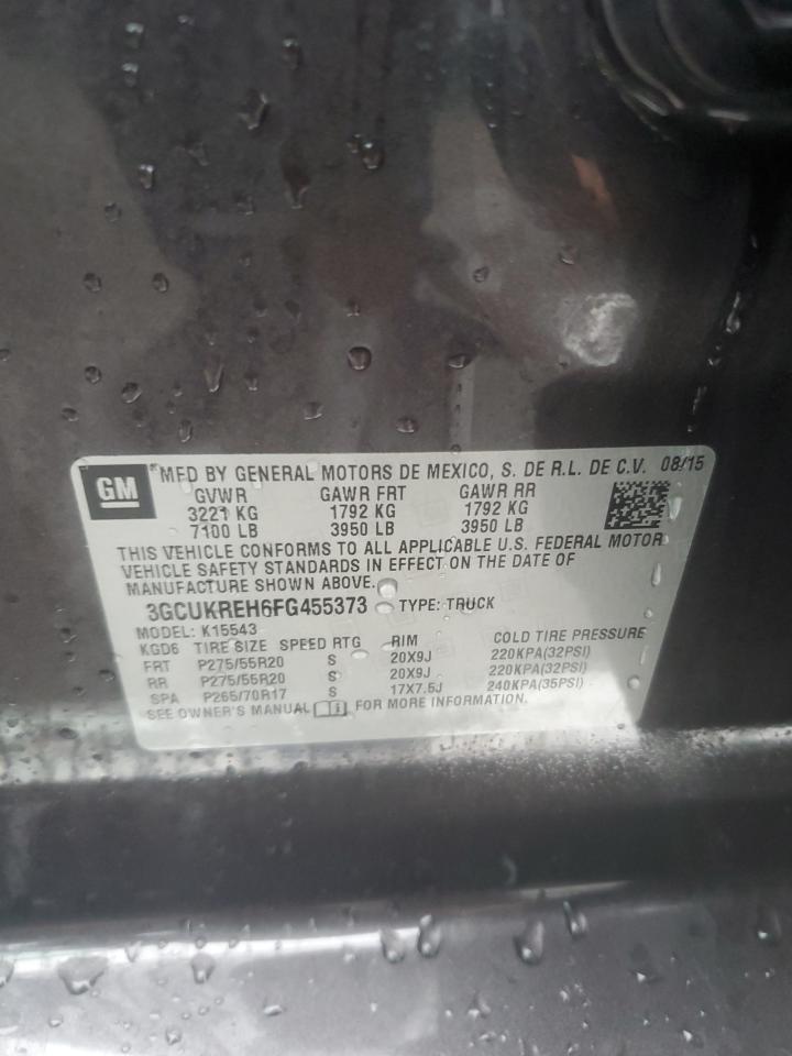 2015 Chevrolet Silverado K1500 Lt VIN: 3GCUKREH6FG455373 Lot: 81702015